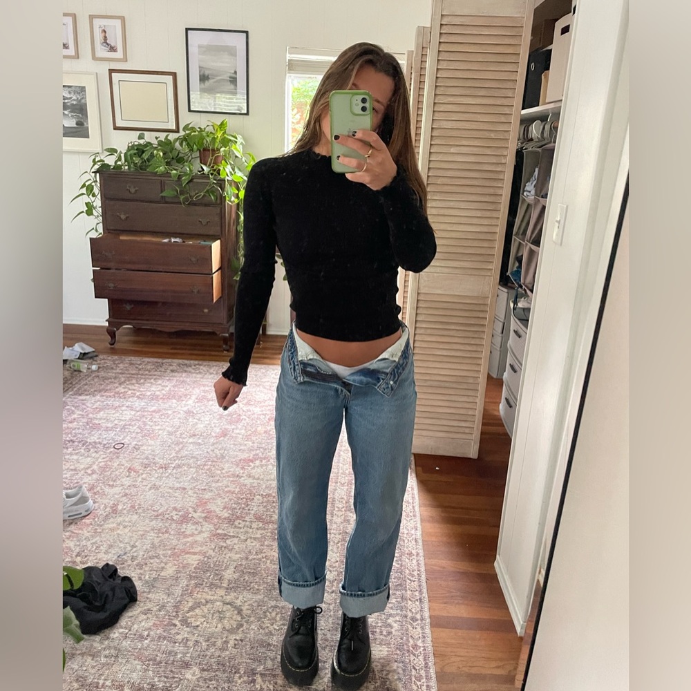 Black mock neck